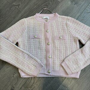 Lilac Knit Button Sweater